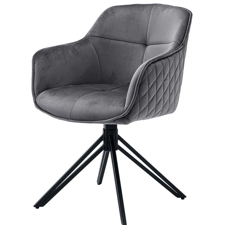 Pharao24 Grauer Armlehnstuhl Lienz> Küchenstühle|Esszimmerstühle