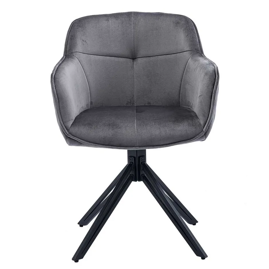 Pharao24 Grauer Armlehnstuhl Lienz> Küchenstühle|Esszimmerstühle