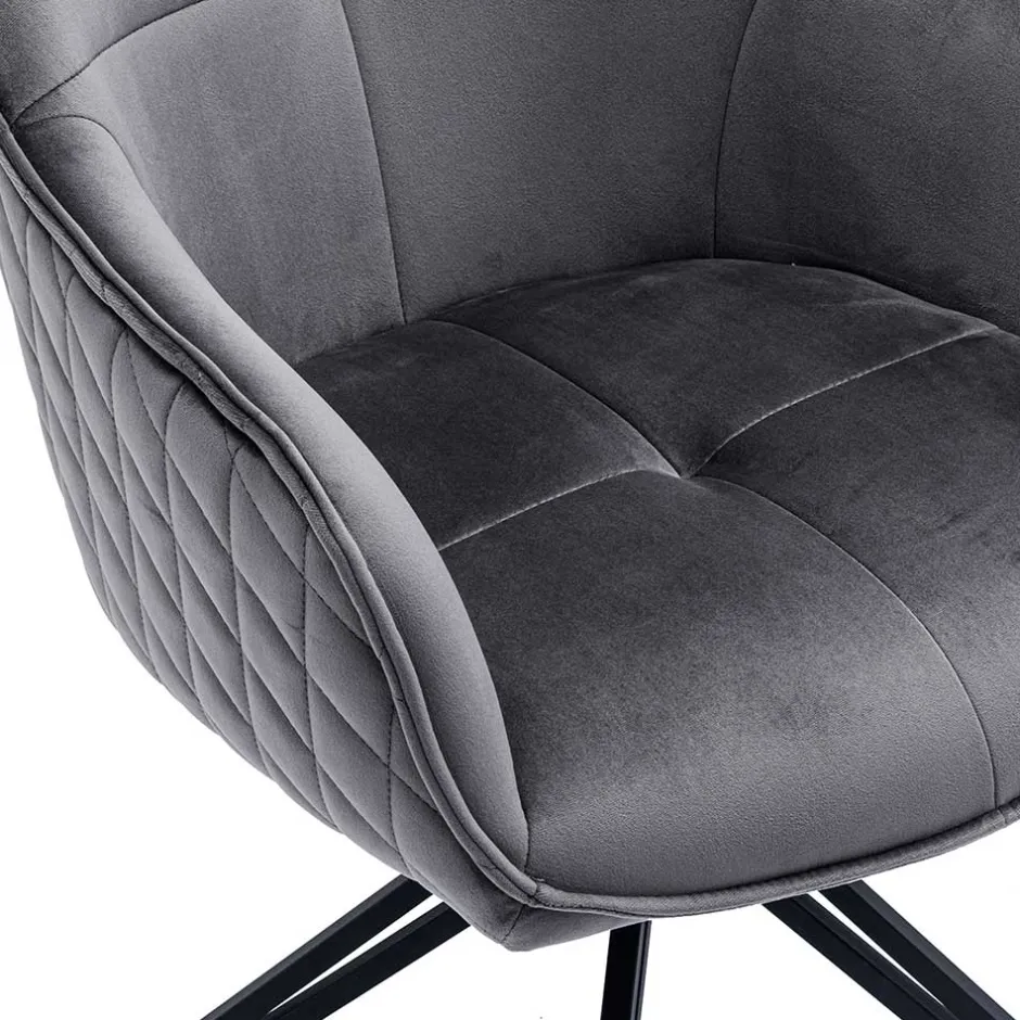 Pharao24 Grauer Armlehnstuhl Lienz> Küchenstühle|Esszimmerstühle