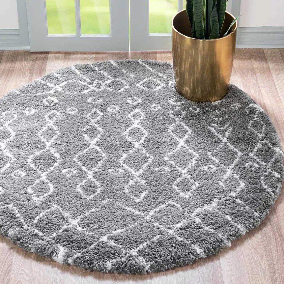 Teppiche*Pharao24 Grauer Hochflor Teppich Jeys