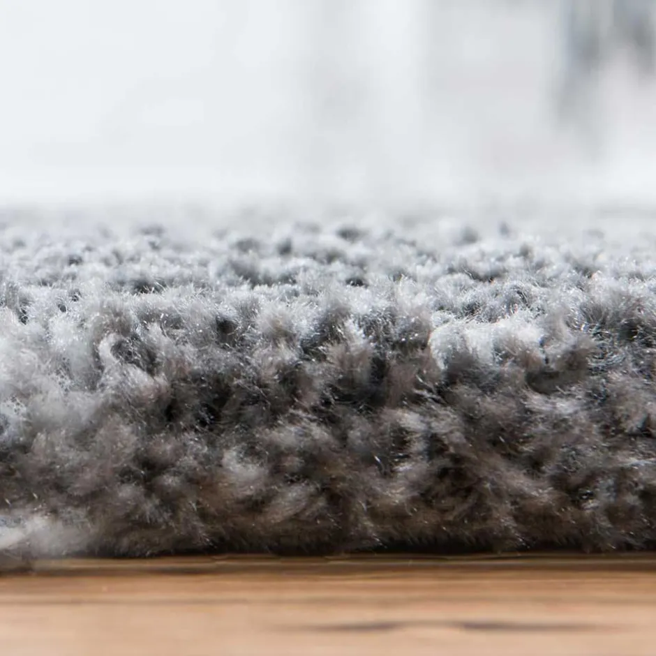 Teppiche*Pharao24 Grauer Hochflor Teppich Jeys