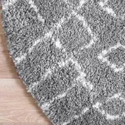 Teppiche*Pharao24 Grauer Hochflor Teppich Jeys