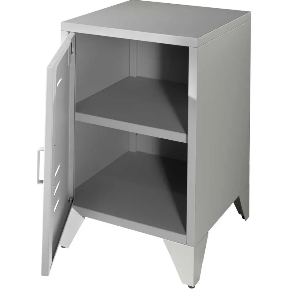 Pharao24 Grauer Nachtschrank Santobal> Nachtkommoden|Nachttisch