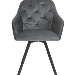 Küchenstühle|Esszimmerstühle*Pharao24 Grauer Samt Stuhl Trees