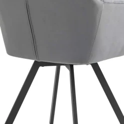 Küchenstühle|Esszimmerstühle*Pharao24 Grauer Samt Stuhl Trees