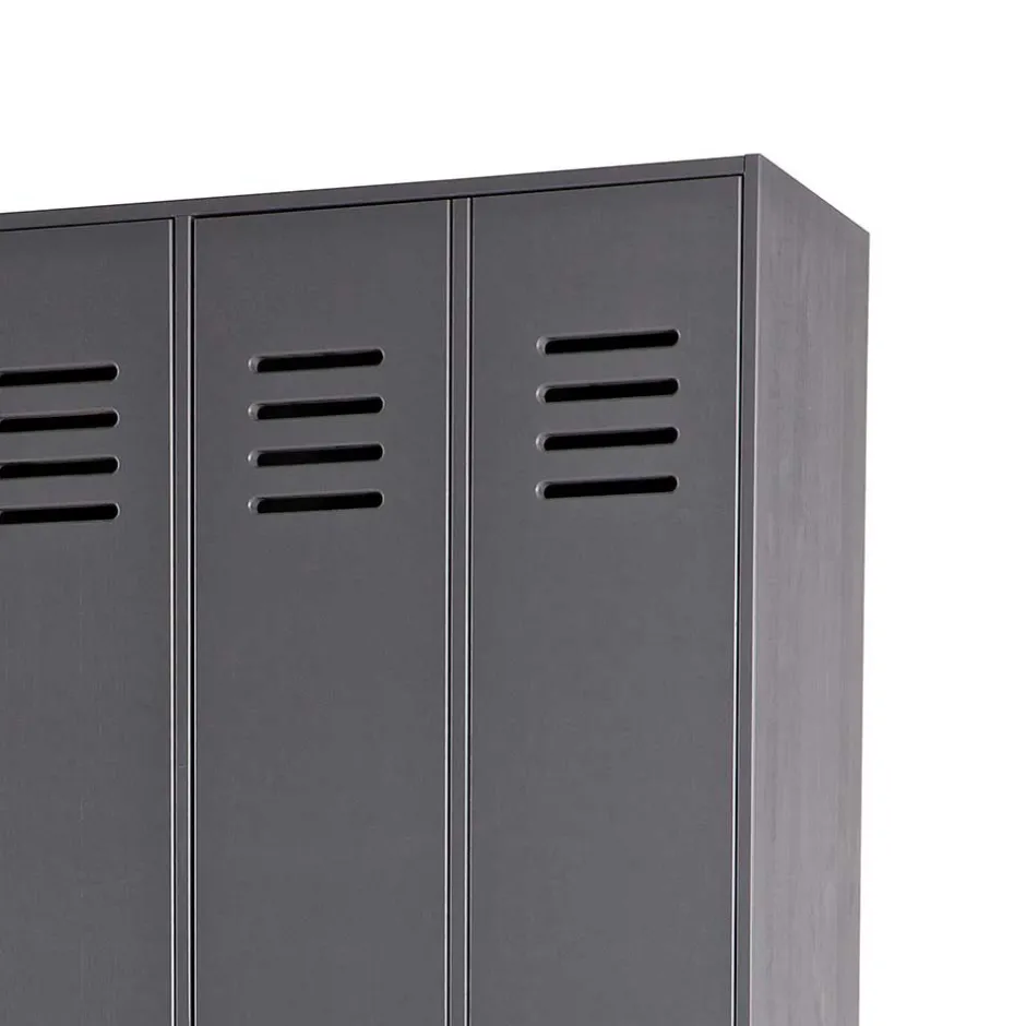 Pharao24 Grauer Spindschrank Leonora> Massivholzmöbel|Drehtürenschränke