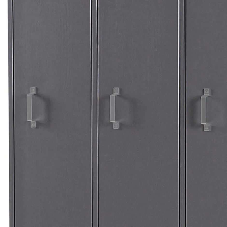 Pharao24 Grauer Spindschrank Leonora> Massivholzmöbel|Drehtürenschränke