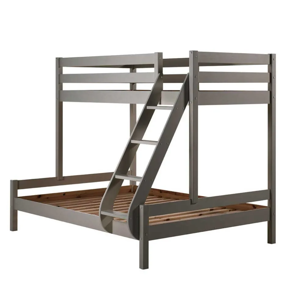 Pharao24 Graues Etagenbett Emli>Kinder Etagenbetten|Kinderbetten