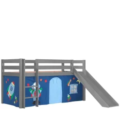 Kinderbetten|Kinderhochbetten*Pharao24 Graues Kinderzimmer Bett Lilano