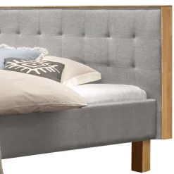 Pharao24 Graues Polster Bett Typon><noscript><img width=