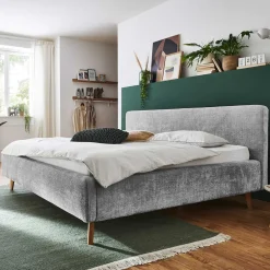 Komfortbetten|Polsterbetten*Pharao24 Graues Polster Stoffbett Lemerzi