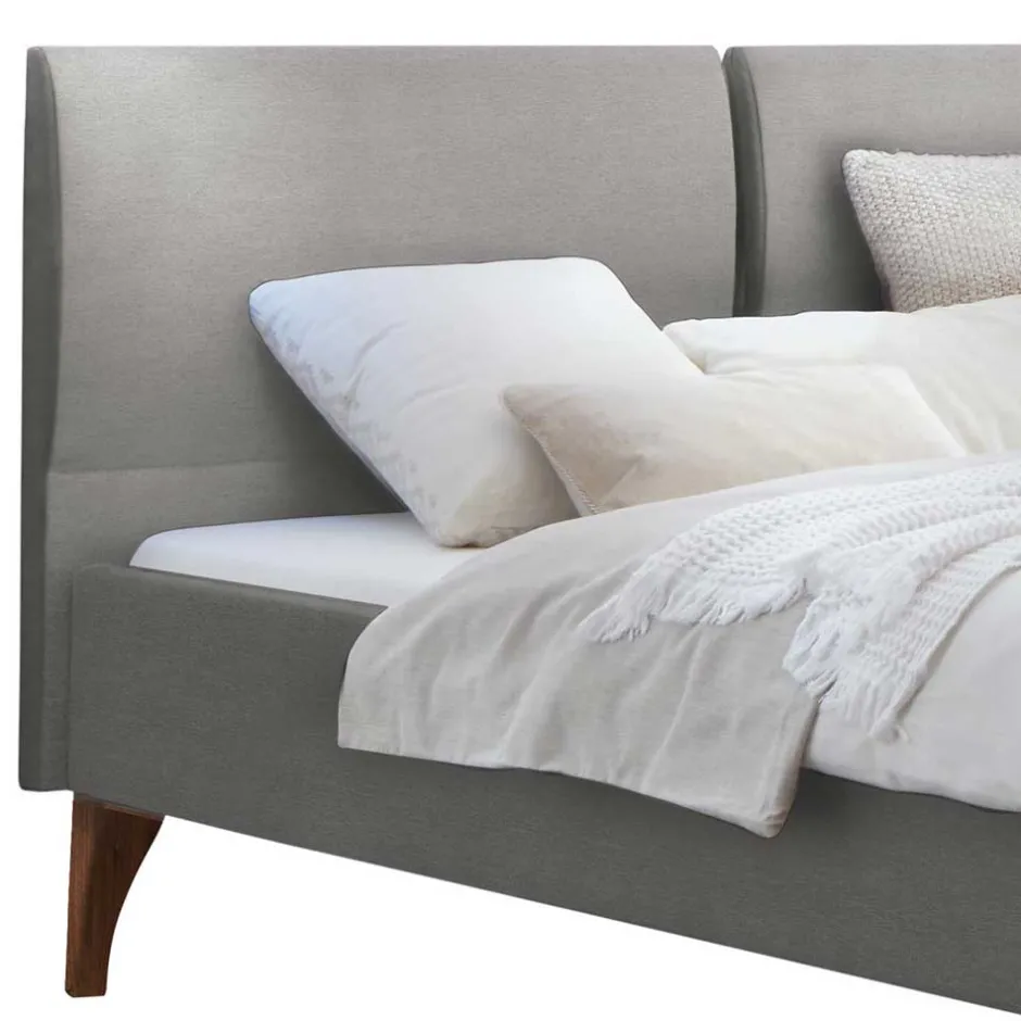 Polsterbetten*Pharao24 Graues Polsterbett Saconso