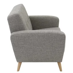 Wohnzimmercouch|2 Sitzer Sofa*Pharao24 Graues Zweiersofa Rujona