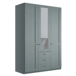 Pharao24 Graugrüner Kleiderschrank Forjan> Drehtürenschränke|Kleiderschränke