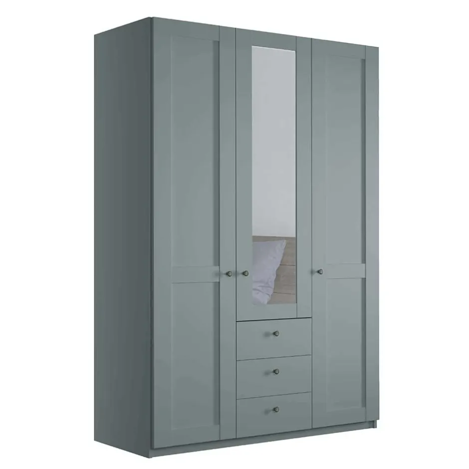 Pharao24 Graugrüner Kleiderschrank Forjan> Drehtürenschränke|Kleiderschränke