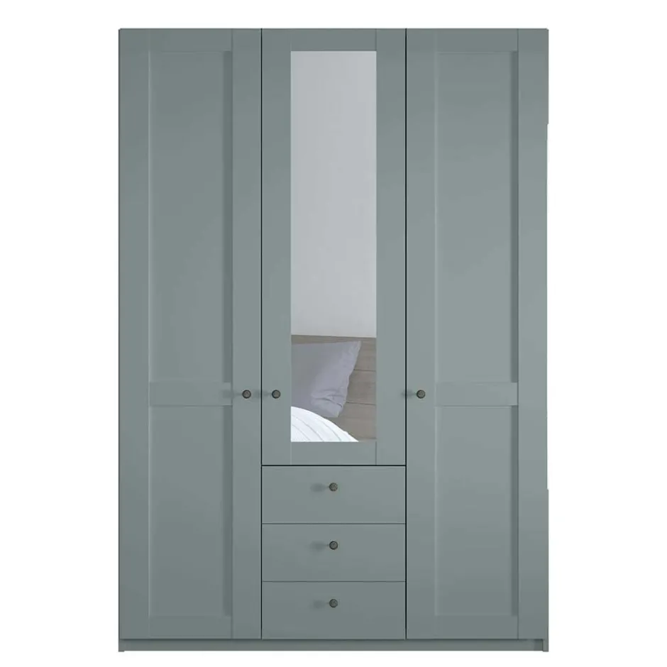 Pharao24 Graugrüner Kleiderschrank Forjan> Drehtürenschränke|Kleiderschränke