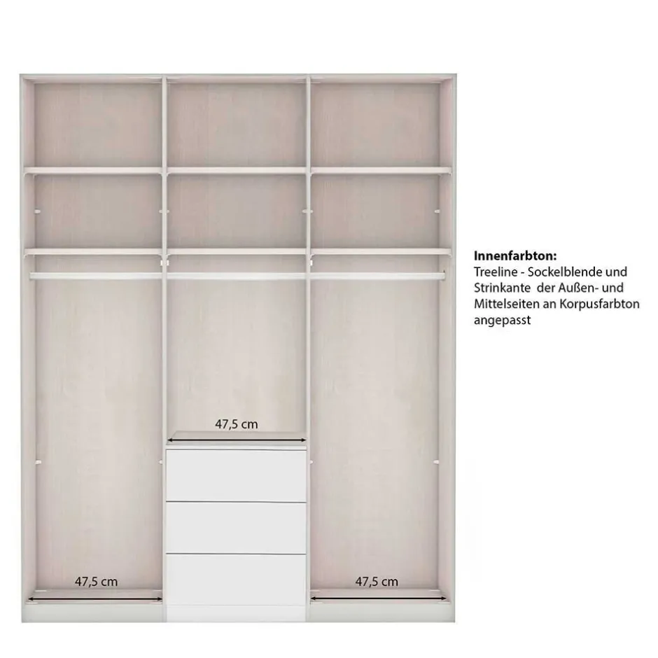 Pharao24 Graugrüner Kleiderschrank Forjan> Drehtürenschränke|Kleiderschränke