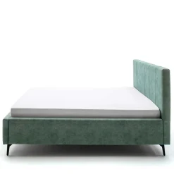 Funktionsbetten|Schubkastenbetten*Pharao24 Grünes Velours Polsterbett Marzo