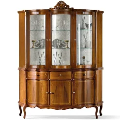 Pharao24 Große Esszimmervitrine Tibet> Wohnzimmerschrank|Massivholz Schränke