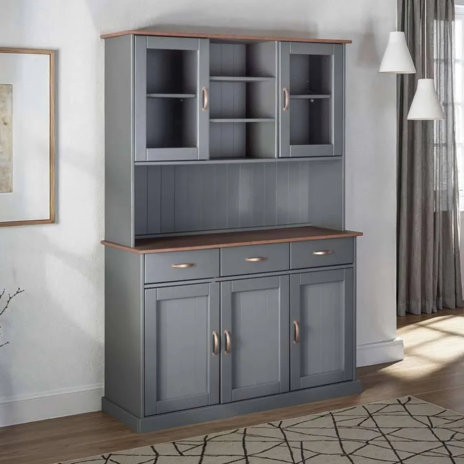 Pharao24 Großes Küchenbuffet Tibiun> Massivholz Schränke|Esszimmerschränke