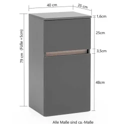 Badmöbel Sets*Pharao24 Gäste WC Set Holzoptik Kropenia