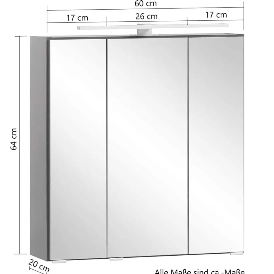 Badmöbel Sets*Pharao24 Gäste WC Set Holzoptik Kropenia