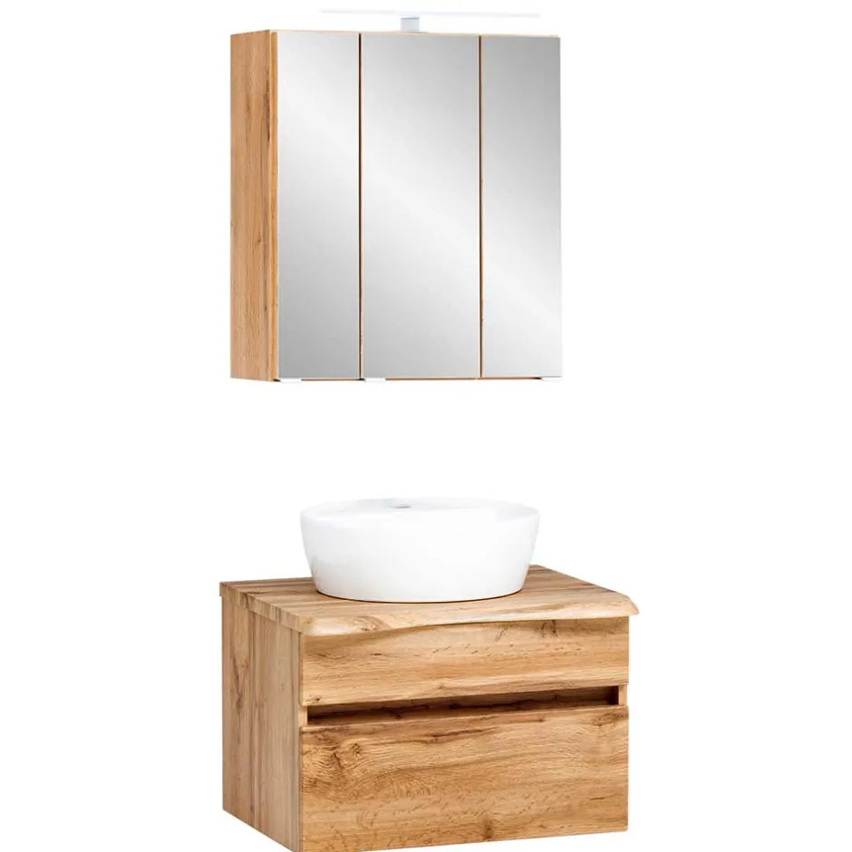 Badmöbel Sets*Pharao24 Gäste WC Set Holzoptik Kropenia