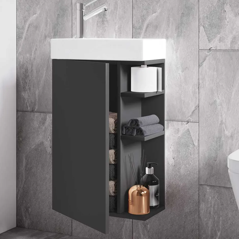 Pharao24 Gästewaschtisch hängend Dam> Waschbeckenunterschränke|Bad Unterschränke