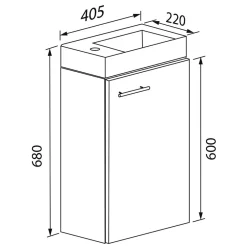 Pharao24 Gästewaschtisch mit Becken Osmin><noscript><img width=
