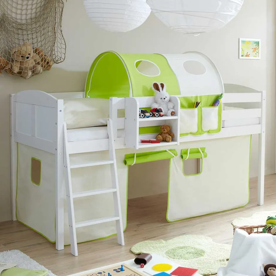 Kinderhochbetten|Kinderbetten*Pharao24 Halbhochbett Glorina