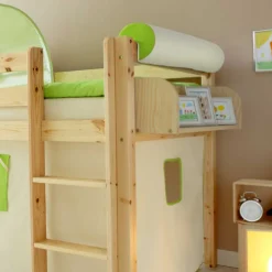 Kinderhochbetten|Kinderbetten*Pharao24 Halbhohes Hochbett Udessan