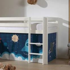 Kinderhochbetten|Kinderbetten*Pharao24 Halbhohes Rutschenbett Lemonico