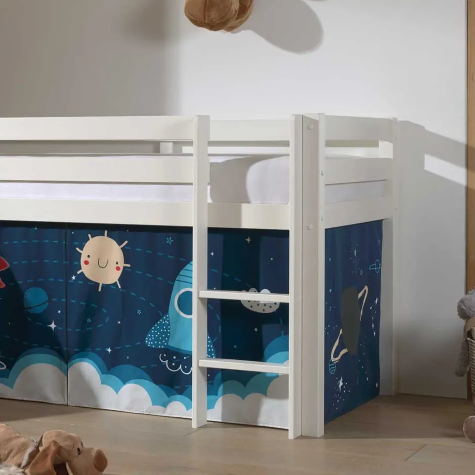 Kinderhochbetten|Kinderbetten*Pharao24 Halbhohes Rutschenbett Lemonico