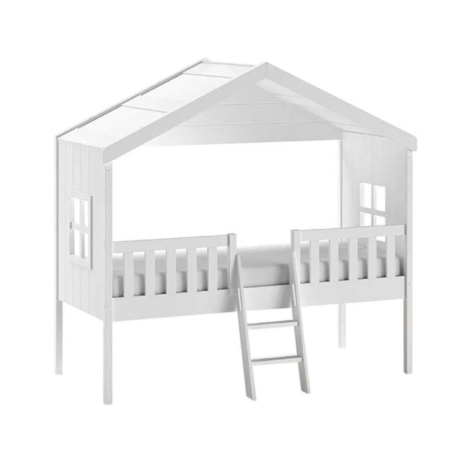 Kinderhochbetten|Kinderbetten*Pharao24 Hausbett mit hohem Gestell Maximo