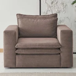 Wohnzimmer Sessel*Pharao24 Hellbrauner Einzelsessel Mejan