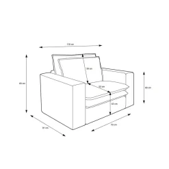 Wohnzimmer Sessel*Pharao24 Hellbrauner Einzelsessel Mejan