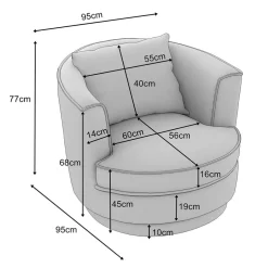 Pharao24 Hellgrauer Drehsessel Mirabal><noscript><img width=