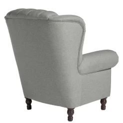 Ohrensessel*Pharao24 Hellgrauer Polstersessel Fanger