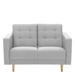 Wohnzimmercouch|2 Sitzer Sofa*Pharao24 Hellgrauer Zweisitzer Mangora