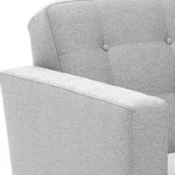 Wohnzimmercouch|2 Sitzer Sofa*Pharao24 Hellgrauer Zweisitzer Mangora