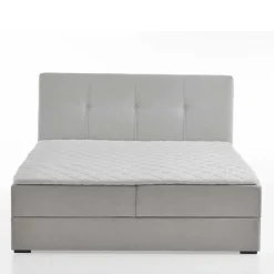 Komfortbetten|Funktionsbetten*Pharao24 Hellgraues Boxbett Angelo