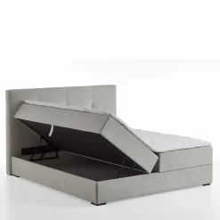 Komfortbetten|Funktionsbetten*Pharao24 Hellgraues Boxbett Angelo