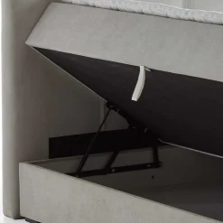 Komfortbetten|Funktionsbetten*Pharao24 Hellgraues Boxbett Angelo