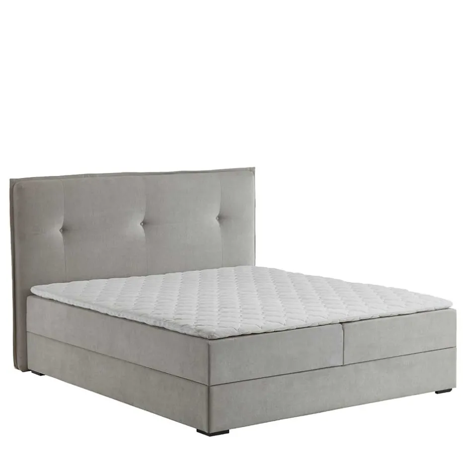 Pharao24 Hellgraues Boxbett Valpara> Funktionsbetten|Schubkastenbetten