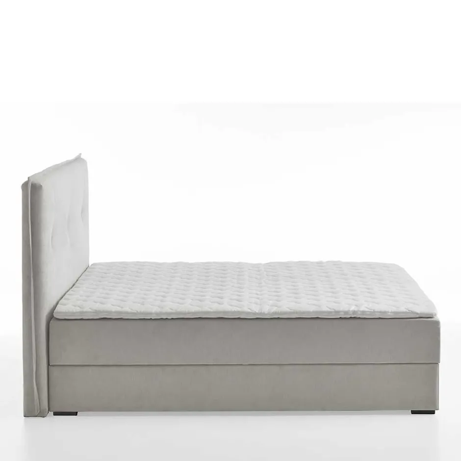 Pharao24 Hellgraues Boxbett Valpara> Funktionsbetten|Schubkastenbetten