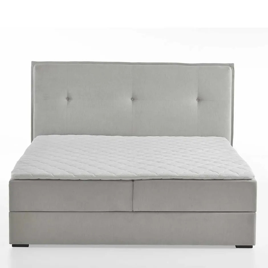 Pharao24 Hellgraues Boxbett Valpara> Funktionsbetten|Schubkastenbetten