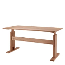 Pharao24 Höhenverstellbarer Schreibtisch Bahos> Schreibtische|Massivholztische