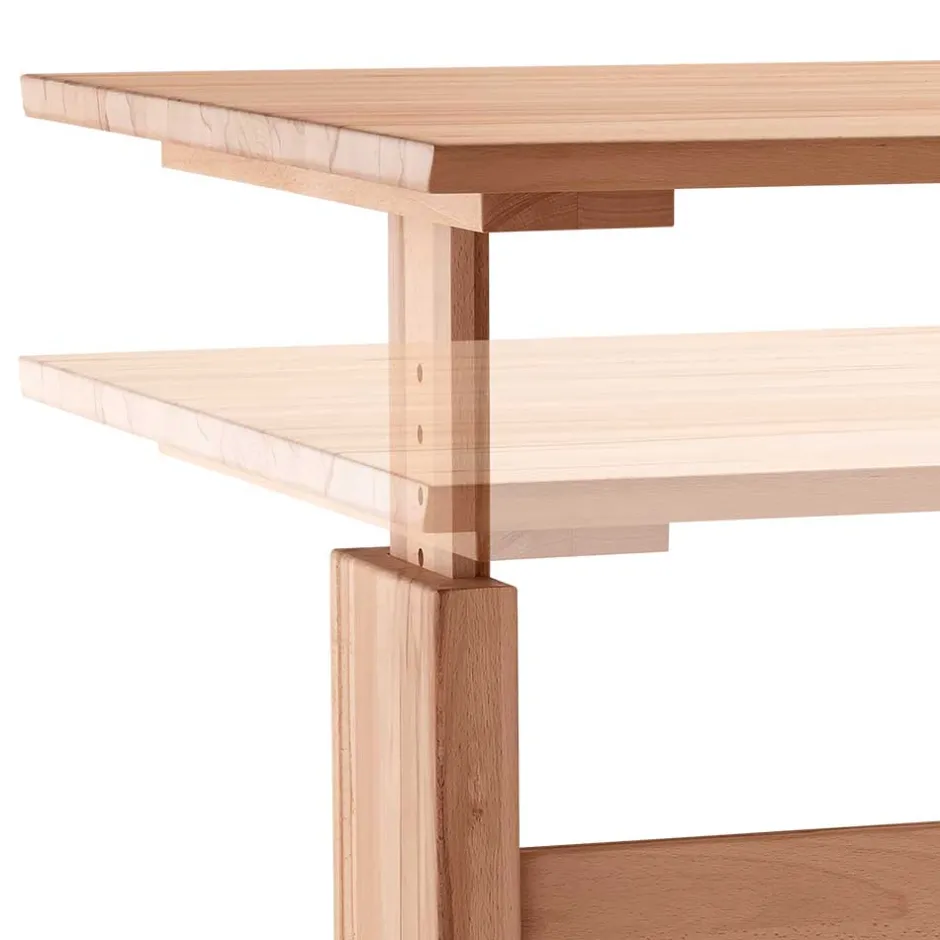 Pharao24 Höhenverstellbarer Schreibtisch Bahos> Schreibtische|Massivholztische