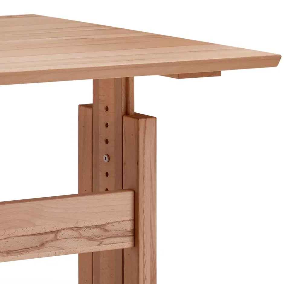 Pharao24 Höhenverstellbarer Schreibtisch Bahos> Schreibtische|Massivholztische