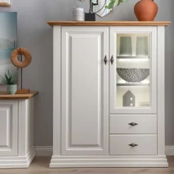 Pharao24 Highboard Greeks> Massivholzmöbel|Wohnzimmerschrank
